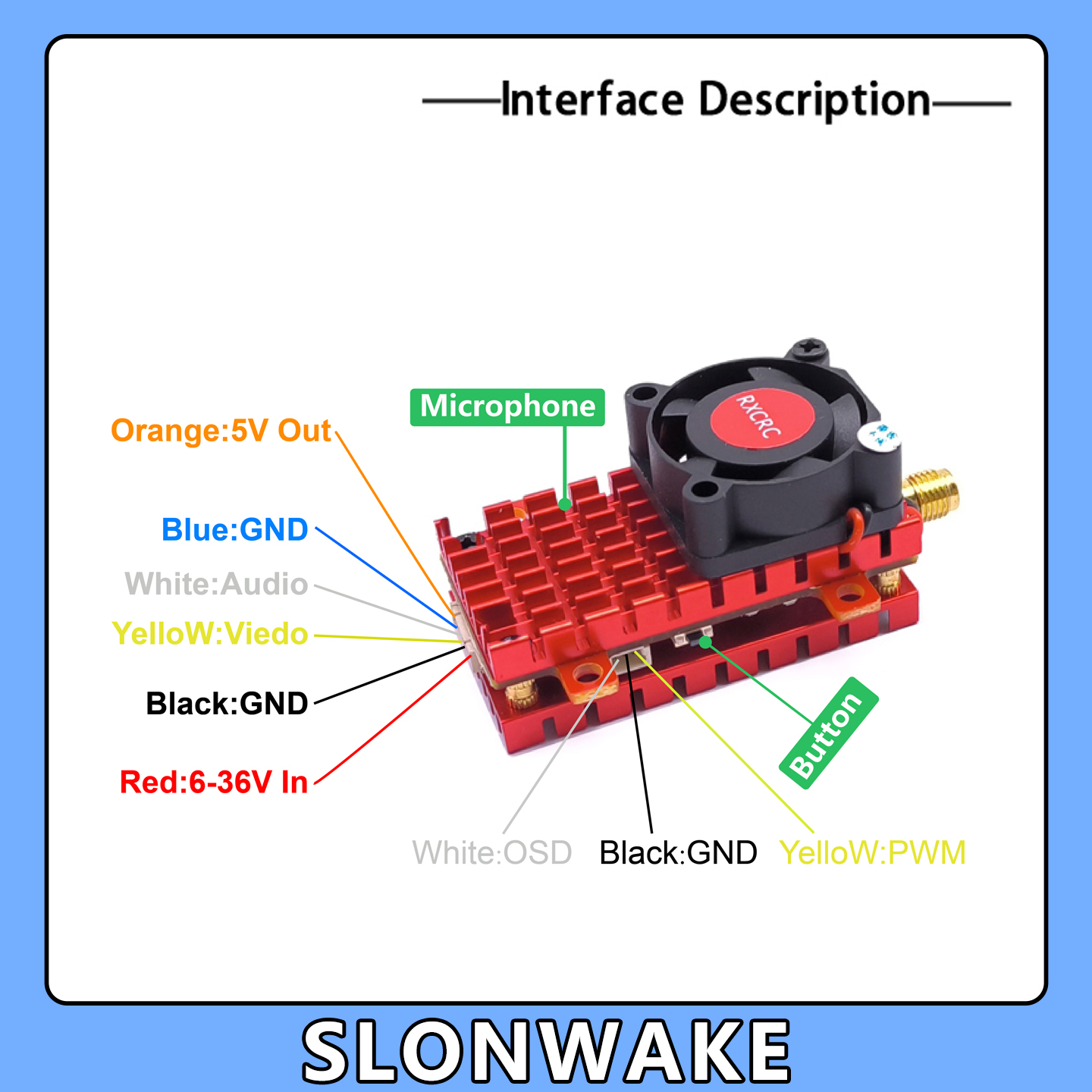 SLONWAKE 5.8G 2W VTX FPV 1800T - Drone Rc With Camera 评论和价格