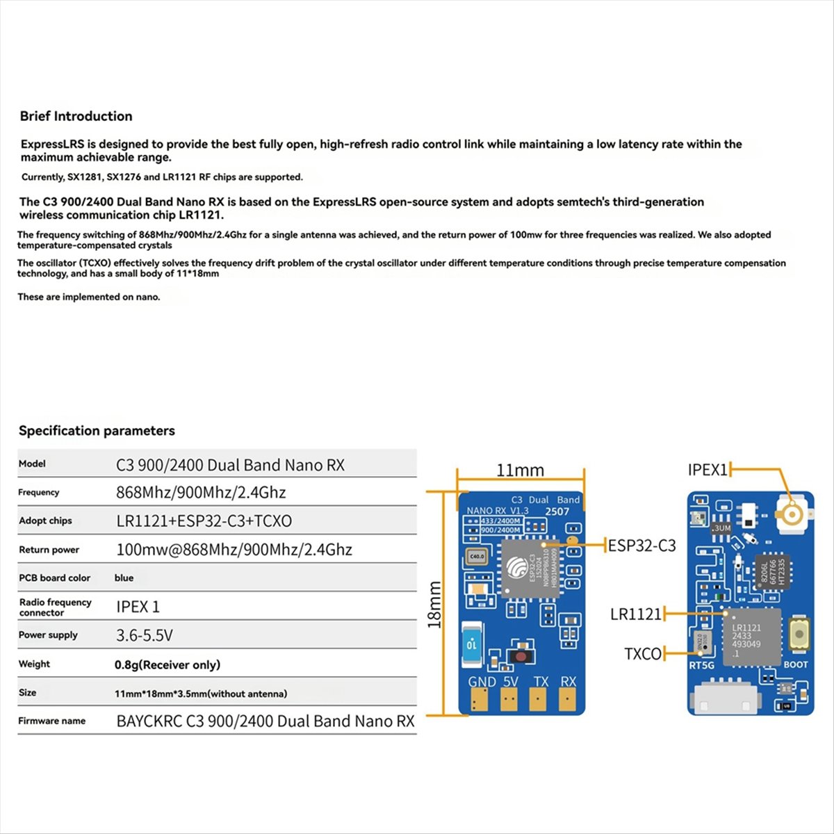 Hot Sale ELRS Dual Band Nano R - Drone Rc Frequency 评论和价格